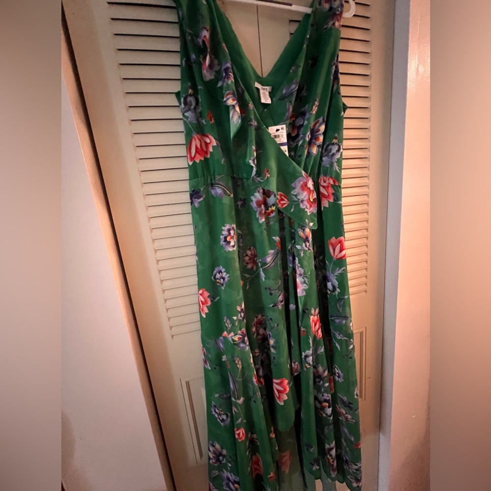 Green floral dress by Bar III